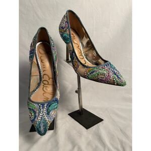 Sam Edelman Hazel Embroidered Mesh Pumps Women’s 8 Medium